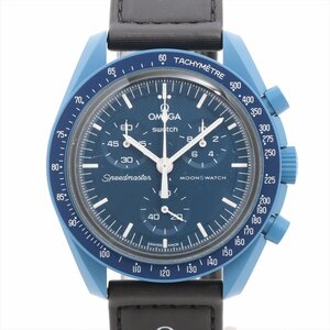 ■ 1円 ～ 正規 中古 美品 参定4.0万■ オメガ × スウォッチ OMEGA × swatch ミッション トゥ ネプチューン ■ ムーンスウォッチ 海王星