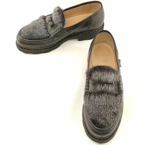 PARABOOT シューズ REIMES ミンクファー 102985 ブラック 6(24.0) パラブーツ◆3101/西伊場店