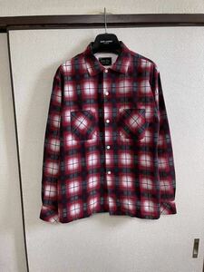 【即決】【レターパックプラス対応】 NUMBER NINE ナンバーナイン CHECK SHIRTS チェックシャツ 長袖 RED レッド 赤色 即決早い者勝ち