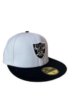 ニューエラ 59FIFTY 7 1/4 57.7cmラスベガス レイダース ニューエラ キャップ NFL帽子 アメフト メンズ レディース　ホワイト newera