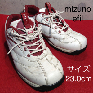 【売り切り!!送料無料!!】A-26 中古激安!!mizuno efil ゴルフシューズ 23.0cm 箱無し!激安!