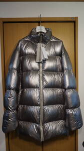 【希少】MONCLER x Rick Owens モンクレール リックオウエンス ダウンジャケット Cyclopic Duvet Coat 【サイズ2】シルバー