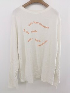 ◇ PRINTED BY SLY スライ プリント 長袖 Tシャツ カットソー サイズF オフホワイト レディース E