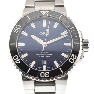 オリス ORIS 01 733 7730 4135 アクイス デイト 自動巻き メンズ 美品 H#130970