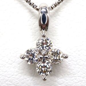 大特価!!1円〜!!美品!!TASAKI(田崎真珠)▼K18 天然ダイヤモンドネックレス▼J 約2.5g 約41.5cm necklace jewelry EC3/EC5.S174