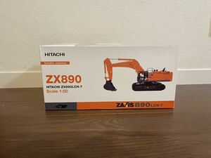 新品 HITACHI ZX890 LCH 7 ZAXIS ミニチュア 1/50 建機 重機 日立 CAT コマツ 住友 スケール モデル 