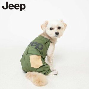 【Lサイズ】限定 ジープ 公式 オーバーオール ジャンプスーツ パンツ 犬服 ペット服 冬服 Jeep Overall