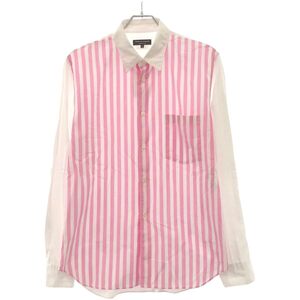 COMME des GARCONS HOMME PLUS コム デギャルソンオムプリュス 20SS ストライプフロントパネルシャツ PE-B001 ピンク S ITTSEJAOWXQI