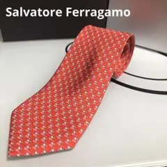 Salvatore Ferragamo シルク ネクタイ オレンジ