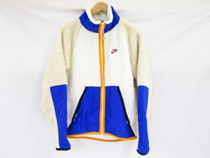 NIKE Sherpa Jacket ナイキフリースボア ジャケット Mサイズ ホワイト アウター 中古品 ◆100712