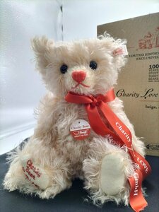 ◆STEIFF シュタイフ Charity Love チャリティーラブテディベア1500体限定品 （箱/保証書付き中古保管品)◆