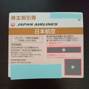 JAL 日本航空 株主優待券 発券用コード即時通知