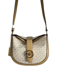 MICHAEL KORS◆マイケルコース/ホーボー/クロスボディ//レザー/WHT/総柄/35H3G5GC1B