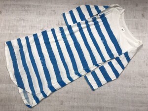 ツモリチサト TSUMORI CHISATO ドメスティック レトロ モード パネルボーダー ロング丈 長袖Tシャツ ワンピース レディース M