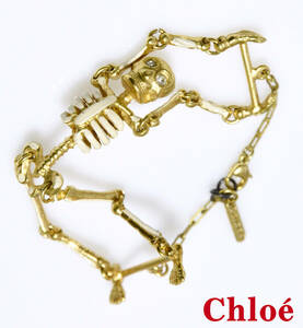 Chloe Articulated Skeleton Bracelet クロエ・スケルトン・ブレスレット・ゴールド ビンテージ レディース