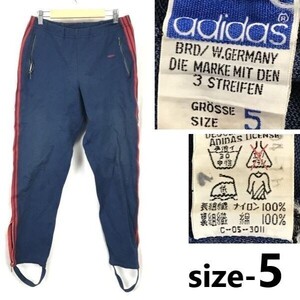 80s Vintage/Made in West Germany★adidas★デサント製/ジャージパンツ【Mens size-5/股下72cm/青/Blue】Descente/Pants/Trousers◇mBH213