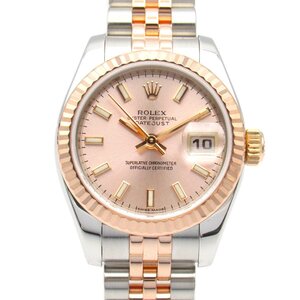 ロレックス デイトジャスト V番 ブランドオフ ROLEX K18PG（ピンクゴールド） 腕時計 PG/SS 中古 レディース