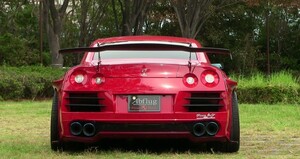 GT-R R35【スワンネック カーボン製リアウイング（Low）W=1830 D=240 H=250】Abflug/アブフラッグ