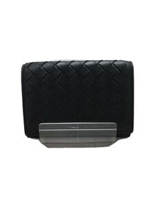 BOTTEGA VENETA◆3つ折り財布/レザー/BLK/メンズ/515385