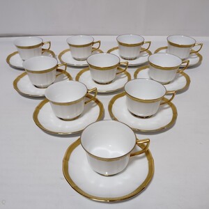 ノリタケ カップ＆ソーサー GOLDEN SIMPLICITY 10客 Noritake