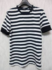 D＆G 半袖 ボーダー カットソー Tシャツ M 亥1673