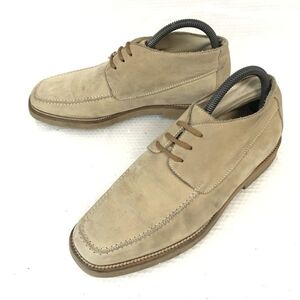 f.lli cesetti★イタリア/デザイナーズ/オールレザーチャッカブーツ【25.0-25.5cm程度/ベージュ】軽量ソール/dress shoes◆H-170