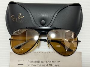 B&L RAY BAN GENERAL 58mm USA レイバン ジェネラル RB50 調光アンバーマチック ミラー アウトドアーズマン 50周年 ボシュロム ブラック BL