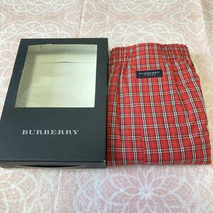 【人気柄】新品/BURBERRY/Mサイズ/トランクス/バーバリー/下着/メンズ/綿100%/未使用/正規品/紳士用/匿名配送/即決/赤/ノバチェック/41