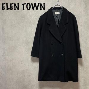 【ELEN TOWN】（one）チェスターコート＊テーラーカラーダブルハーフコート＊ダブル＊裏地有