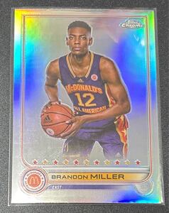 Topps chrome BRANDON MILLER ref RC NBA 