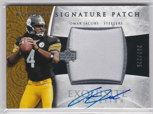 2006 UD EXQUISITE COLLECTION[OMAR JACOBS]Rookie Signature Auto Patch(直筆サイン入りパッチ) Card NFL