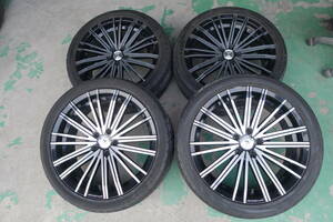 夏タイヤ付 アルミホイール20×8.5J 5H114.3 +35ハブ径72mm silkblaze 225/40 R20ヨコハマ 4本 ベルファイヤー.アルファード.アリア等 H174