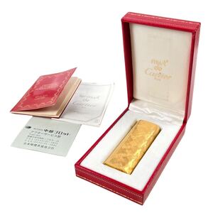 点火OK■Cartier カルティエ ライター ゴールドカラー オーバル PLAQUE OR G 中古品■兵庫県姫路市発 G3