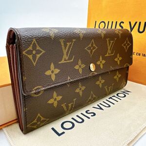 3791【ほぼ極美品】LOUIS VUITTON ルイヴィトン モノグラム ポルトフォイユ サラ 長財布 二つ折り財布 ウォレット M61734/CT1002