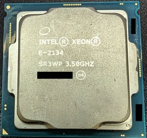 Intel CPU Xeon E-2134 SR3WP 4C/8T 3.5～4.5GHz Cache 8MB DDR4-2666 TDP 71W FCLGA1151