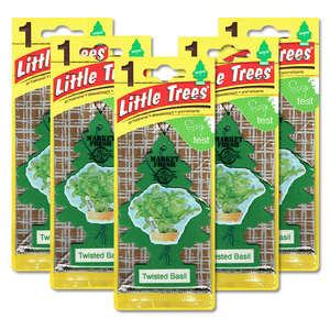 リトルツリー ツイスト バジル 5枚セット Little Trees 芳香剤 車 部屋 吊り下げ USA エアフレッシュナー 廃盤【メール便 送料無料】