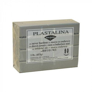 MODELING CLAY(モデリングクレイ)　PLASTALINA(プラスタリーナ)　粘土　シルバーグレイ　1Pound　3個セット