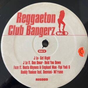 Reggaeton Club Bangerz Vol.9/レコード/中古/レゲトン/J Lo/Get Right/Don Omar/Busta Rhymes/ELEPHANT MAN/Daddy Yankee/Deevani/Voltio