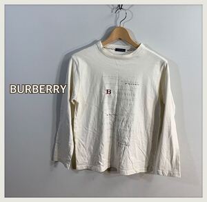 ■BURBERRY バーバリー■オフホワイト ロングスリーブ サイズ:12☆BH-239