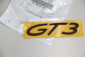 #○【ポルシェ純正部品】リアトランク用【GT3 エンブレム】 991用 　その他 ポルシェ911 996 997 993 964 930 901 などにもどうぞ 