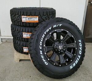 16インチ デリカD5 RAV4 CX5 タイヤ ホイール 4本セット トーヨー オープンカントリー RT 235/70R16 ホワイトレター DeathRock