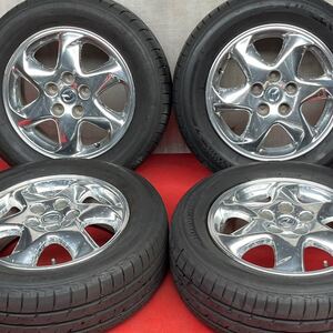 バリ溝。MAZDAマツダ・MPV(LW系)純正16インチ×6J +50 PCD114.3 5穴 BRIDGESTONE 215/60R16ラジアル4本。