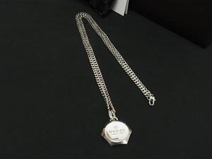 1円 GUCCI グッチ ヘキサゴン SV925 ネックレス アクセサリー レディース メンズ シルバー系 FI6721