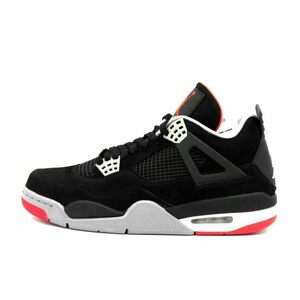 ナイキ NIKE ■【 AIR JORDAN 4 RETRO BLACK CEMENT GREY FIRE RED 2012 308497 089 】 エア ジョーダン 4 スニーカー　w18241