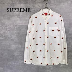 『SUPREME』シュプリーム (M) ボタンダウン 長袖シャツ