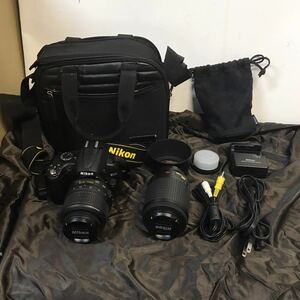 NiKon デジタル 一眼レフ D5000 ダブルズームキット 18-55㎜/55-200㎜ ニコン