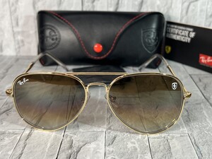 Ray-Ban×Ferrari 未使用 3 サングラス ゴールド ブラウン レイバン×フェラーリ