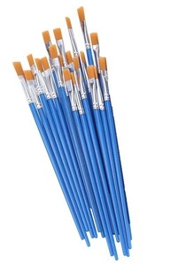 20本セット 青 ブラシ ペン 筆 刷毛 ハケ 薄型 フックライン 画材 絵筆 絵画 水彩画 塗装