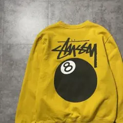 stussy　ステューシー　8ボール　バックプリント　マスタード　スウェット