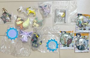 アニメ ポケモン まとめ売り ブラッキー エーフィ ブイズ フィギュア 缶バッジ ポケモンスケールワールド